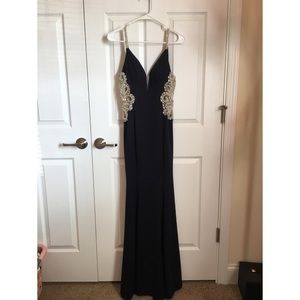 Imperial Beading Dress Navy